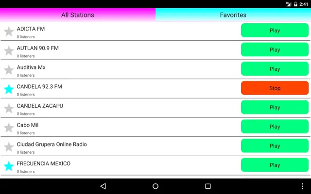 Mexican Radio Online android App screenshot 3